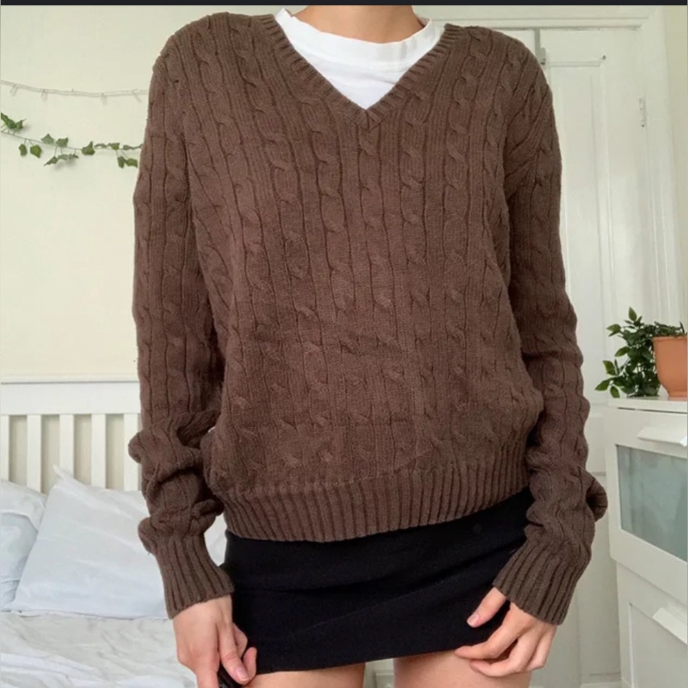Steve and Barry’s  Brown Cable Knit Sweater